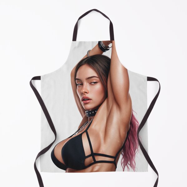 Item preview,  Beautiful sexy woman posing with her arms up showing her armpits sweating designed and sold by Vintage Designs +.