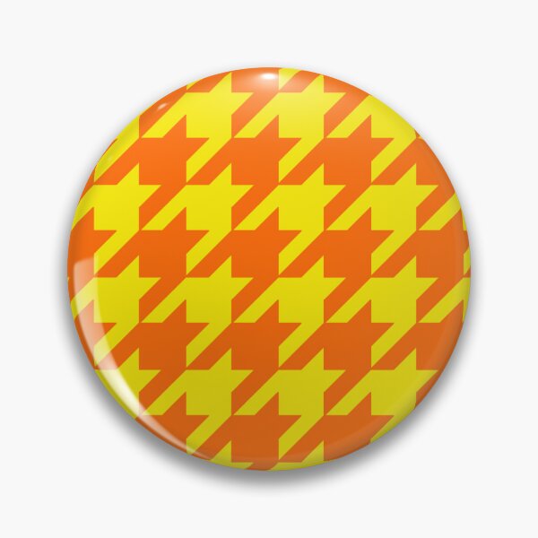 Item preview,  Orange Yellow Houndstooth Check Pattern Design  designed and sold by PatternTitan.