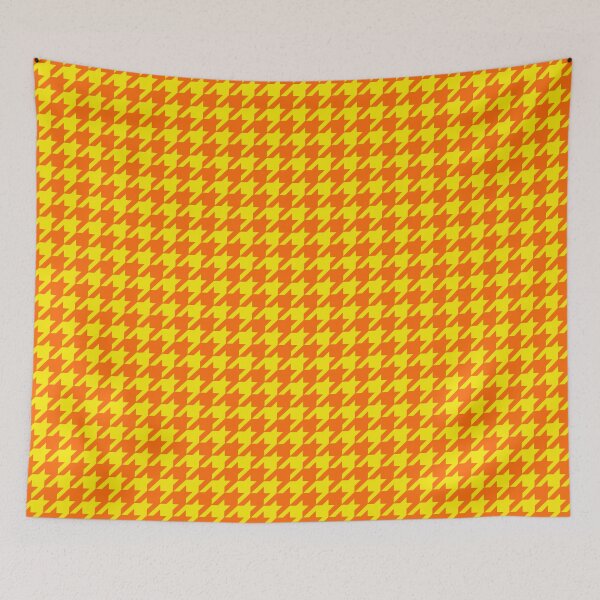 Item preview,  Orange Yellow Houndstooth Check Pattern Design  designed and sold by PatternTitan.