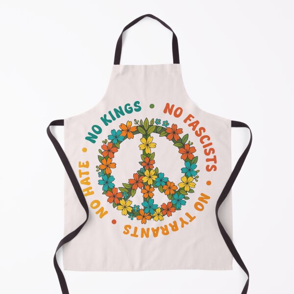 Item preview, No Kings No Fascists, Peace Symbol Floral , Anti Trump Protest, Colorful Resistance, Feminist Political designed and sold by toongstudio.