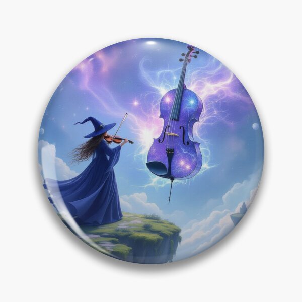 Item preview, Starlight Violin – A solitary witch conjures cosmic music on a drifting island of silence & spellwork designed and sold by FotoworldEdel.