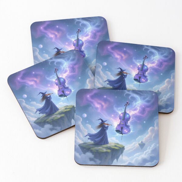 Item preview, Starlight Violin – A solitary witch conjures cosmic music on a drifting island of silence & spellwork designed and sold by FotoworldEdel.