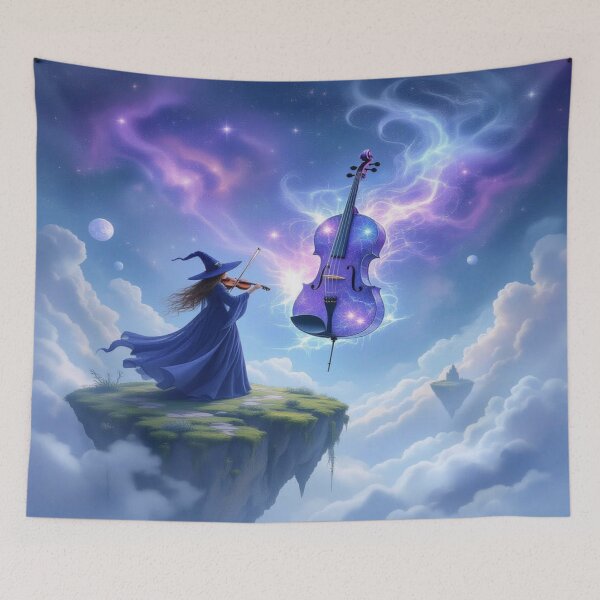 Item preview, Starlight Violin – A solitary witch conjures cosmic music on a drifting island of silence & spellwork designed and sold by FotoworldEdel.