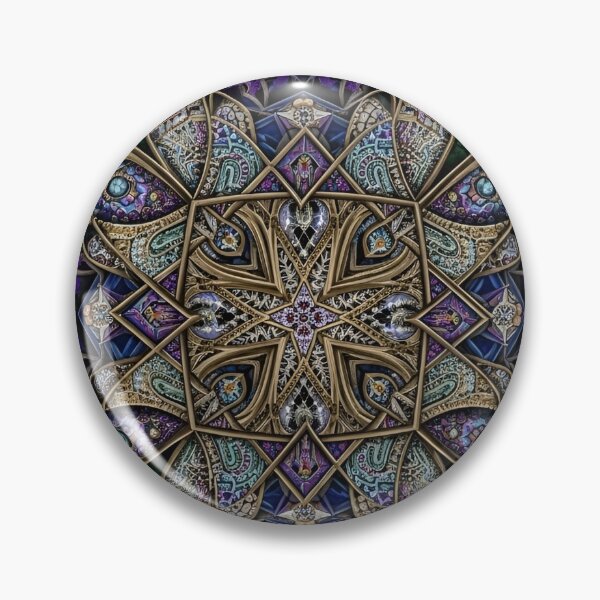 Item preview, Maximalist Gemstone Mosaic Mandala Pattern Wall Art designed and sold by RBCTk.