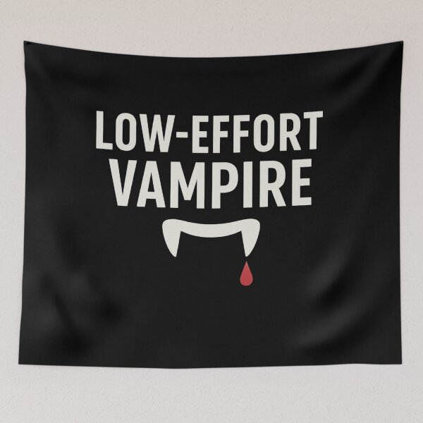 Item preview, Low-Effort Vampire – Funny Minimalist Halloween Design designed and sold by AddictiveDesign.
