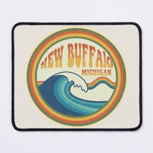 Item preview, New Buffalo, Michigan Retro Wave designed and sold by TheOldMittenIllustrated.