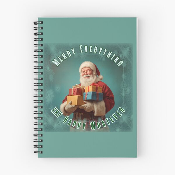 Item preview, Merry Everything & Happy Whatever — Funny Santa Christmas Art designed and sold by Pawprints by Katrze.