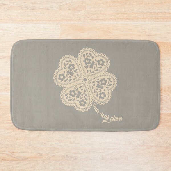 Item preview, four leaf lucky clover in lace style designed and sold by storieslanguage.