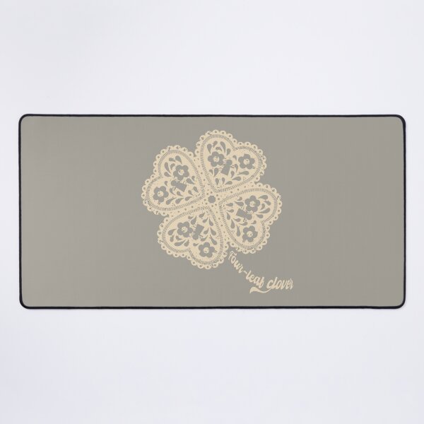 Item preview, four leaf lucky clover in lace style designed and sold by storieslanguage.