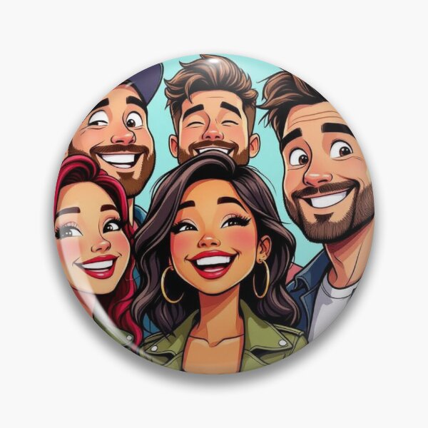 Item preview, DolledUp -Sparkling Togetherness – Cartoon vibes with five friends, united in joy, style & shared laughter designed and sold by FotoworldEdel.