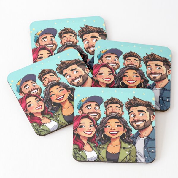 Item preview, DolledUp -Sparkling Togetherness – Cartoon vibes with five friends, united in joy, style & shared laughter designed and sold by FotoworldEdel.