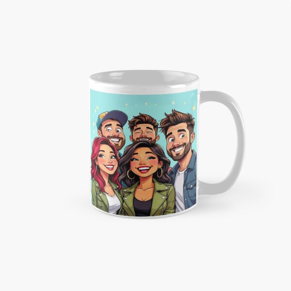 Item preview, DolledUp -Sparkling Togetherness – Cartoon vibes with five friends, united in joy, style & shared laughter designed and sold by FotoworldEdel.