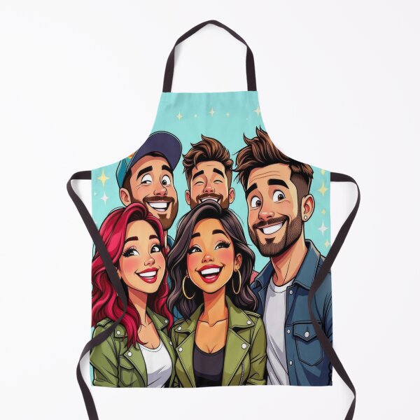 Item preview, DolledUp -Sparkling Togetherness – Cartoon vibes with five friends, united in joy, style & shared laughter designed and sold by FotoworldEdel.