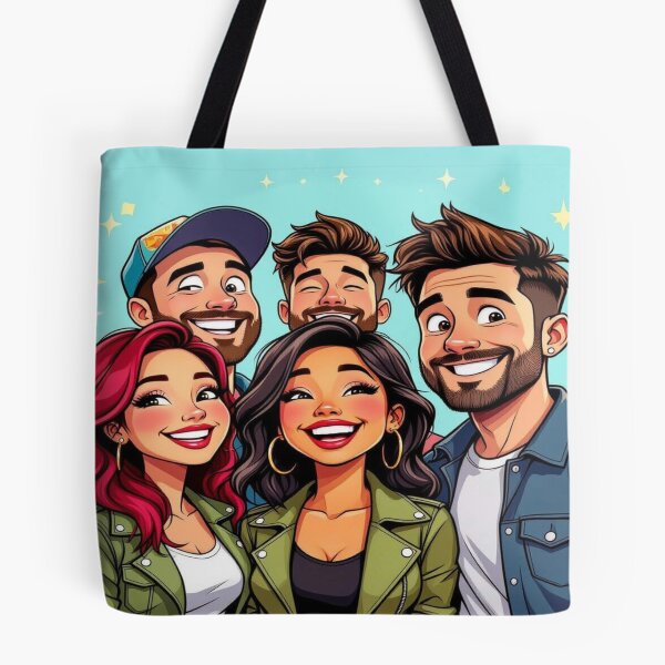 Item preview, DolledUp -Sparkling Togetherness – Cartoon vibes with five friends, united in joy, style & shared laughter designed and sold by FotoworldEdel.