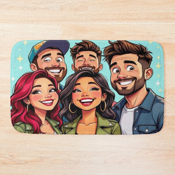 Item preview, DolledUp -Sparkling Togetherness – Cartoon vibes with five friends, united in joy, style & shared laughter designed and sold by FotoworldEdel.