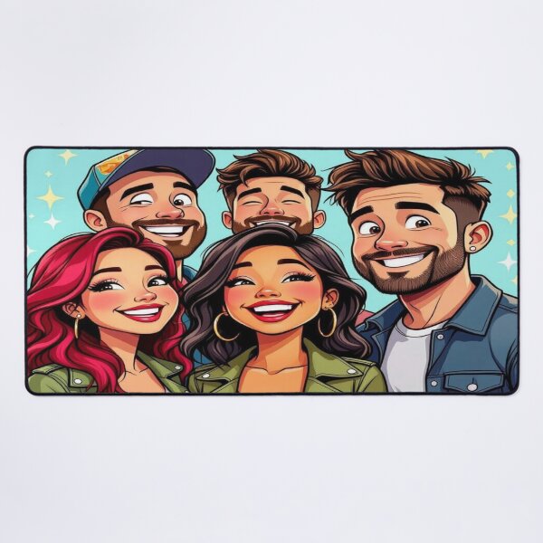 Item preview, DolledUp -Sparkling Togetherness – Cartoon vibes with five friends, united in joy, style & shared laughter designed and sold by FotoworldEdel.