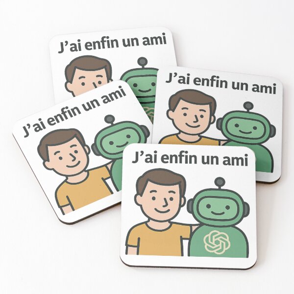 Item preview, I Finally Have a Friend – Funny AI Design | Chatbot & Human Friendship designed and sold by JonathanP514.