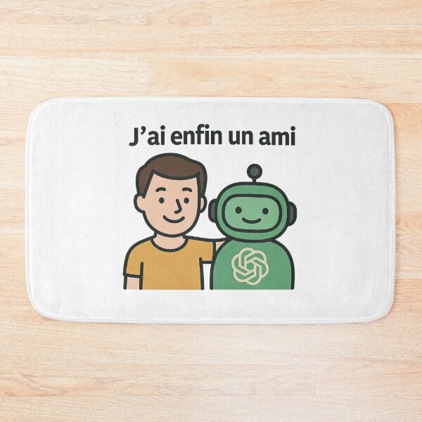 Item preview, I Finally Have a Friend – Funny AI Design | Chatbot & Human Friendship designed and sold by JonathanP514.