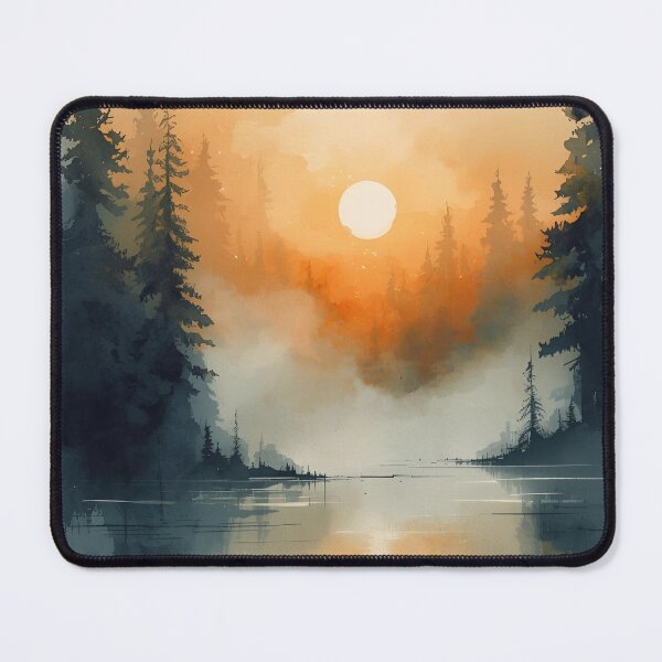 Item preview, Sunset at the lake in crimson designed and sold by Anisha  Vaz.