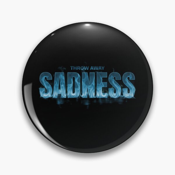 Item preview, Motivational Quote: Throw Away Sadness — Flame Typography on Black designed and sold by SoulFlex.