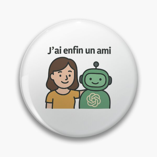Item preview, I Finally Have a FriendVF – Funny AI Design | Chatbot & Human Friendship designed and sold by JonathanP514.