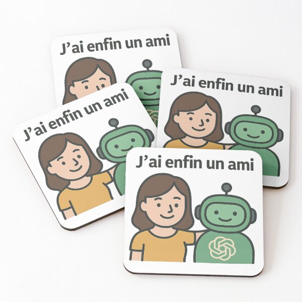 Item preview, I Finally Have a FriendVF – Funny AI Design | Chatbot & Human Friendship designed and sold by JonathanP514.