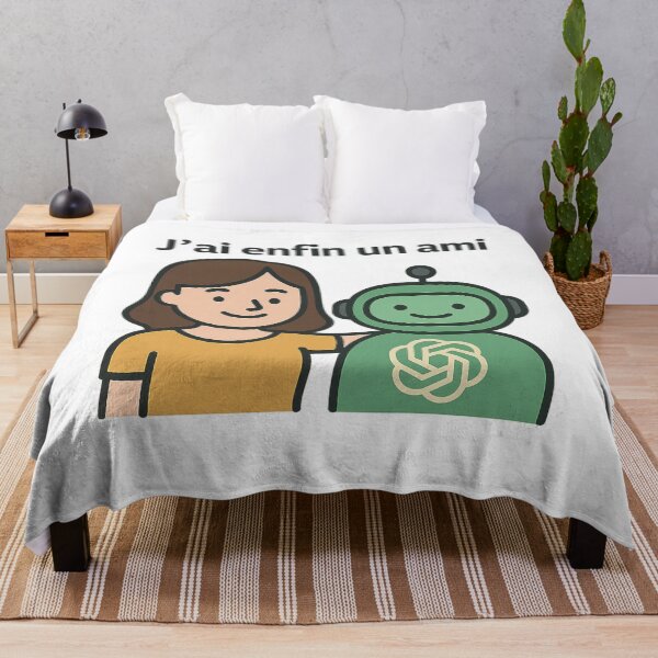 Item preview, I Finally Have a FriendVF – Funny AI Design | Chatbot & Human Friendship designed and sold by JonathanP514.