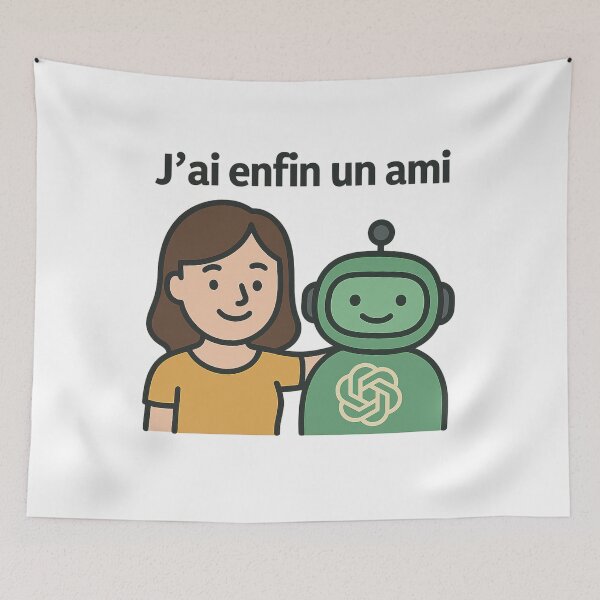 Item preview, I Finally Have a FriendVF – Funny AI Design | Chatbot & Human Friendship designed and sold by JonathanP514.