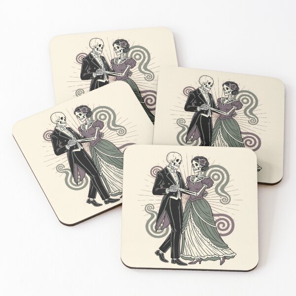 Item preview, Elegant Vintage Halloween Dancing Skeletons designed and sold by EnziGartig.
