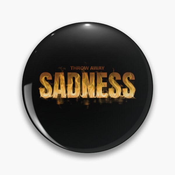 Item preview, Motivational Quote: Throw Away Sadness — Flame Typography on Black designed and sold by SoulFlex.
