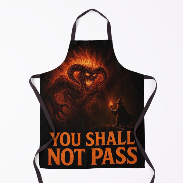 Item preview, You Shall Not Pass Funny Wizard Quote designed and sold by Retr0Tshirts.
