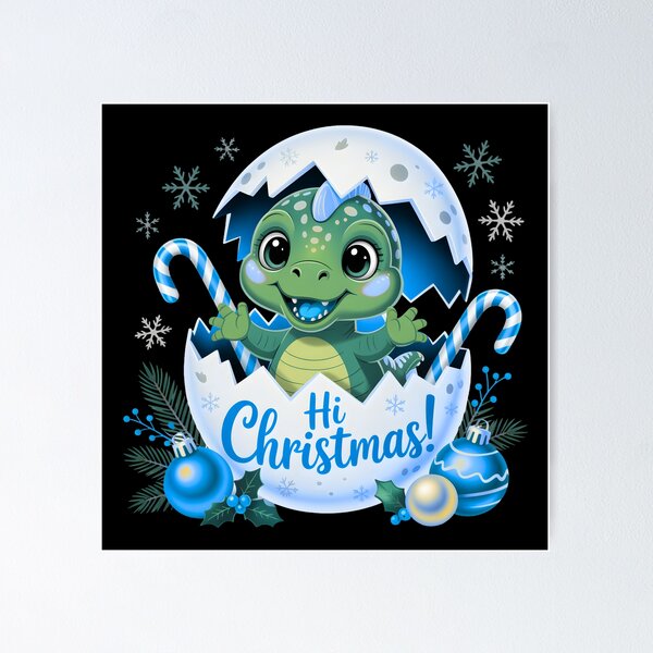 Artikelvorschau, Hallo Weihnachtsdino – süßes Baby-Dinosaurier-Weihnachtsei-Design entworfen und verkauft von CalmDownZone ⭐️⭐️⭐️⭐️⭐️.