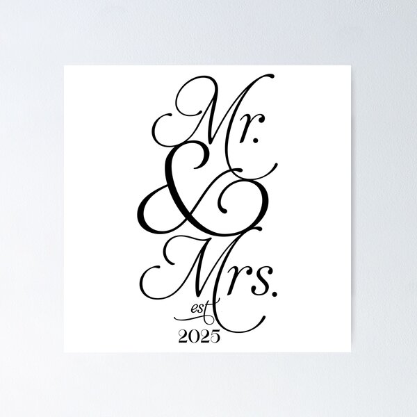 Item preview, Mr & Mrs est 2025 designed and sold by CreativeEmpires.