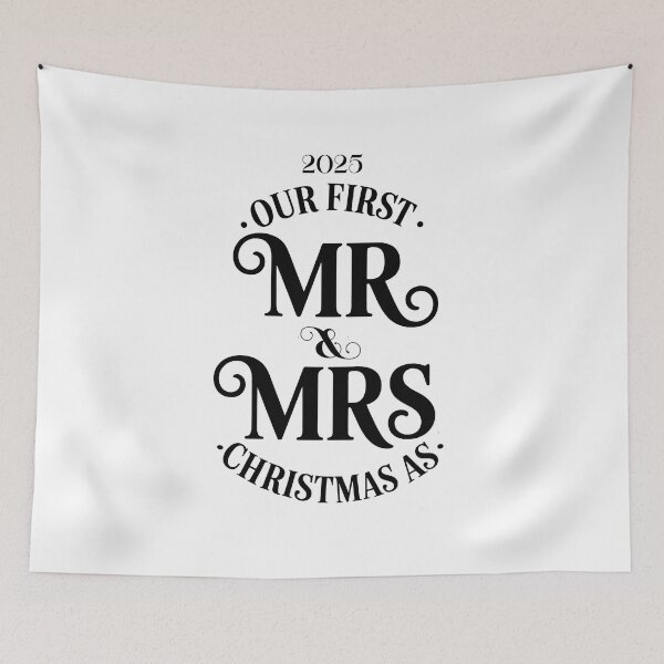 Item preview, Our First Christmas as Mr & Mrs 2025 designed and sold by CreativeEmpires.