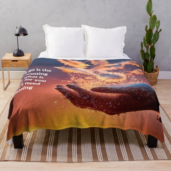 Item preview, Letting Go – Motivational Feather Release at Sunset Quote Art designed and sold by VisionaryVeils.