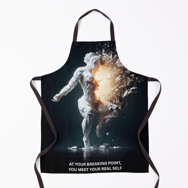 Item preview, Breaking Point – Motivational Shattered Statue with Inner Light Quote Poster designed and sold by VisionaryVeils.