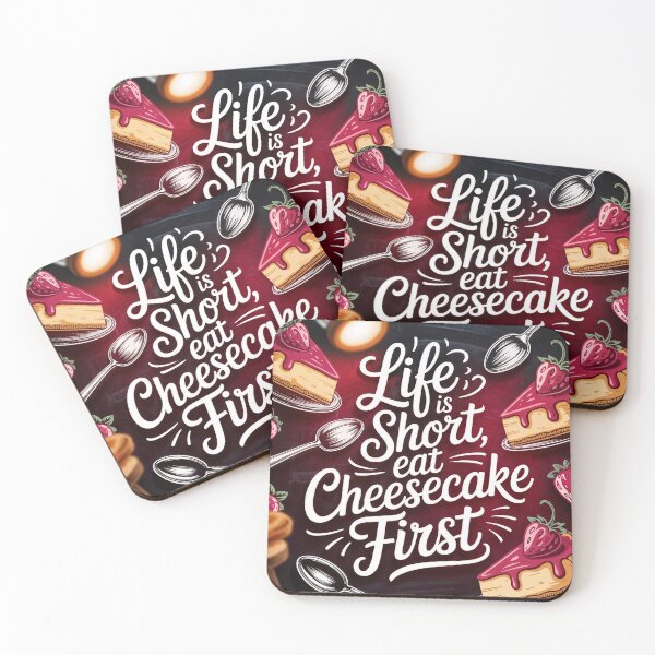 Item preview, Cheesecake First: A Delicious Reminder to Savor Life designed and sold by ForeverPrintsOK.