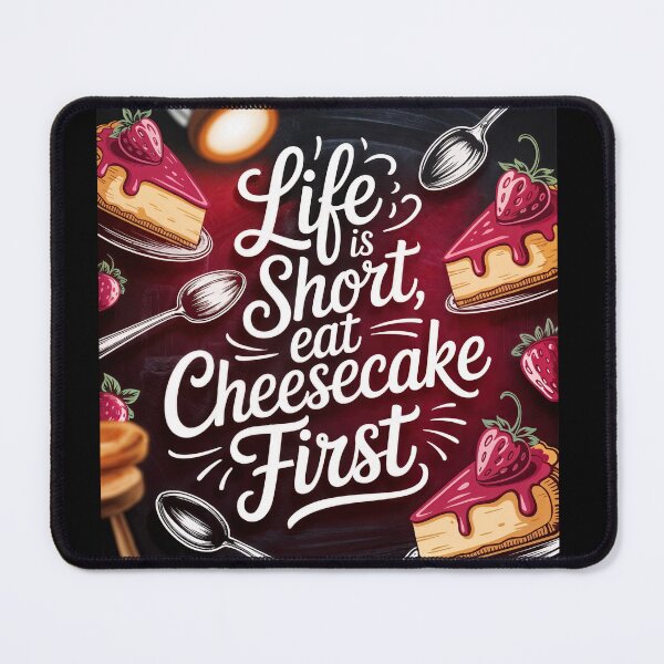 Item preview, Cheesecake First: A Delicious Reminder to Savor Life designed and sold by ForeverPrintsOK.