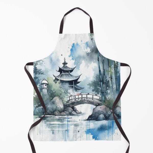 Item preview, Peaceful Pagoda Garden View Artwork designed and sold by NivyasArtistry.