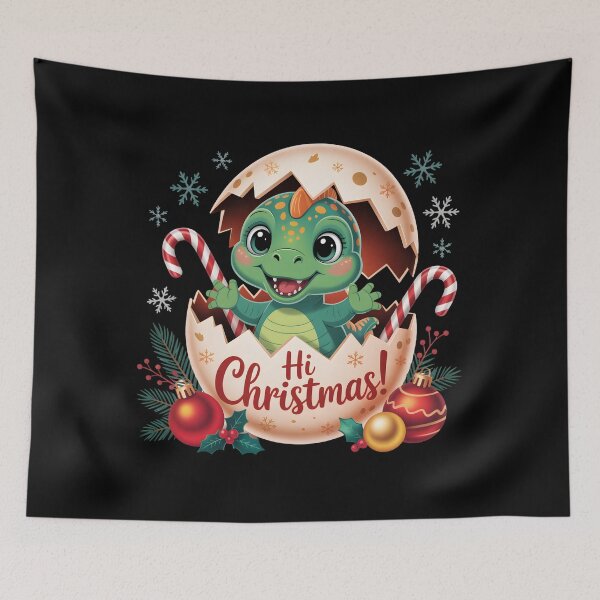 Item preview, Hi Christmas – Cute Baby Dinosaur Christmas Egg designed and sold by CalmDownZone ⭐️⭐️⭐️⭐️⭐️.