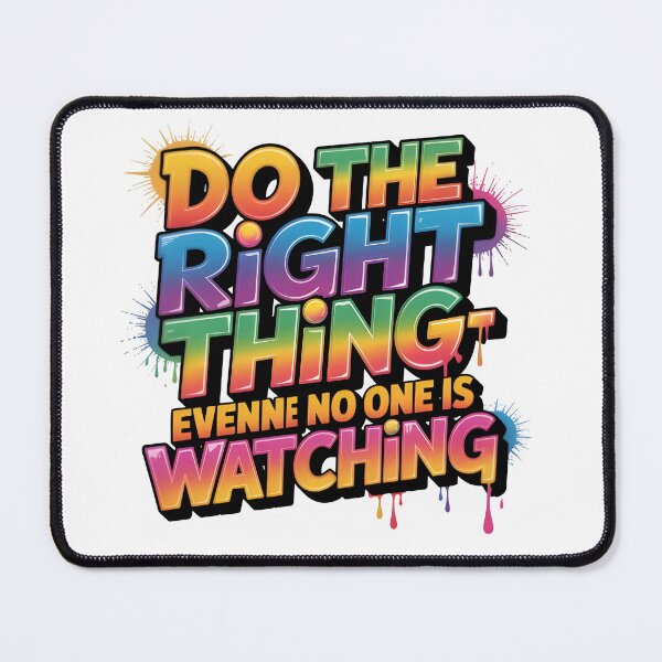 Item preview, Do The Right Thing: Neon Graffiti Motivation Quote designed and sold by SalahuTheBoss.
