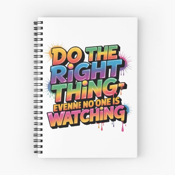 Item preview, Do The Right Thing: Neon Graffiti Motivation Quote designed and sold by SalahuTheBoss.