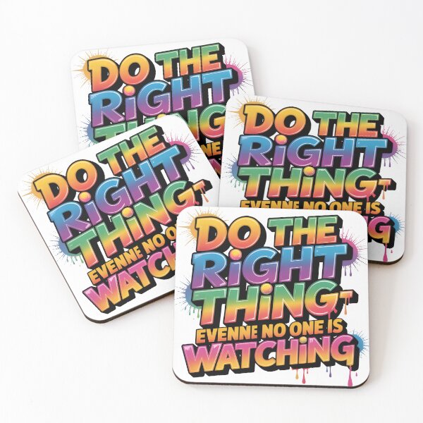 Item preview, Do The Right Thing: Neon Graffiti Motivation Quote designed and sold by SalahuTheBoss.