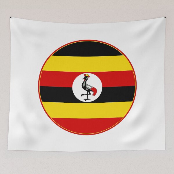 Item preview, Uganda Flag Circle Black Yellow Red Crested Crane designed and sold by NTGUILTY.
