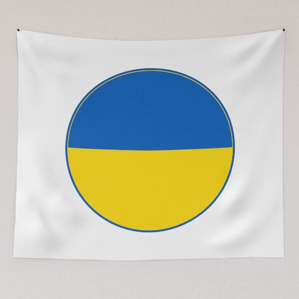 Item preview, Ukraine Flag Circle Blue Yellow Bicolor Design designed and sold by NTGUILTY.