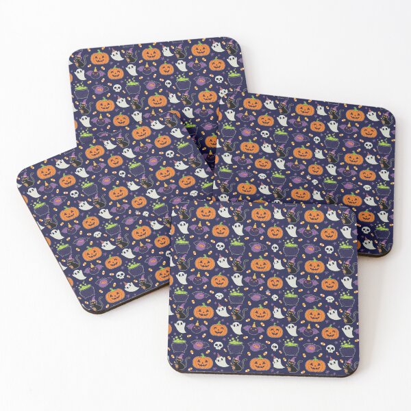Item preview, Pumpkins, Ghosts & Cats Pattern designed and sold by GlassPenny.