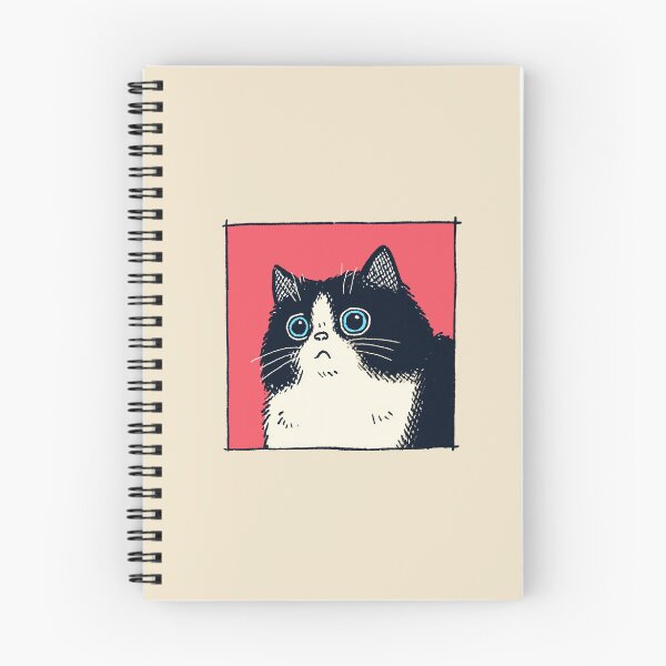 Item preview, Surprised Funny Cat, Retro Comic Portrait with Big Blue Eyes designed and sold by Magnificent Lizard.