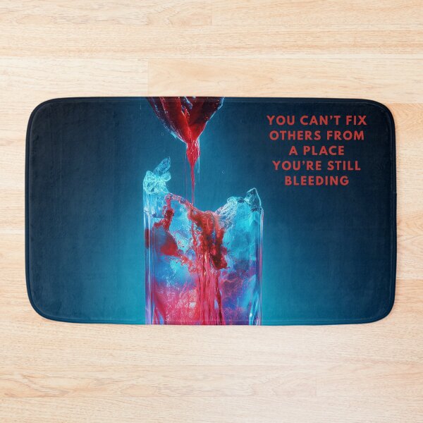 Item preview, Bleeding Hands – Surreal Emotional Art with Quote on Healing and Boundaries designed and sold by VisionaryVeils.