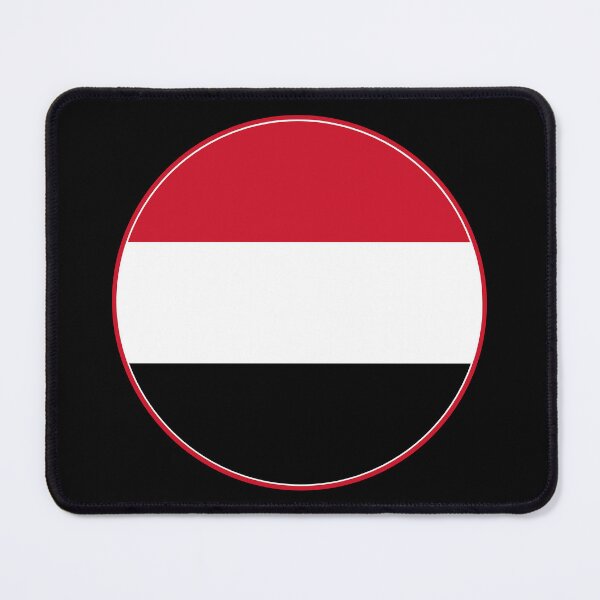 Item preview, Yemen Flag Circle Red White Black Bicolor designed and sold by NTGUILTY.