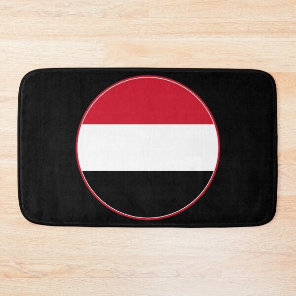 Item preview, Yemen Flag Circle Red White Black Bicolor designed and sold by NTGUILTY.